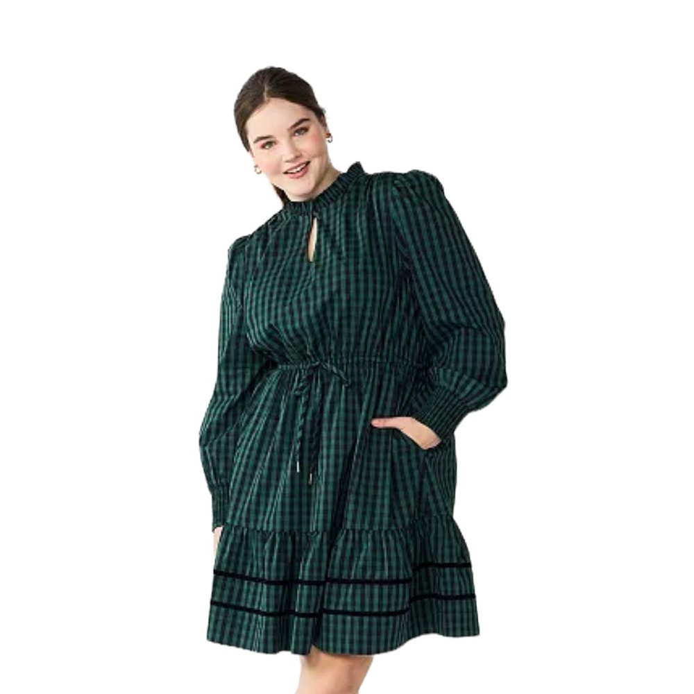 Draper James Green Checkered Dress - Picture 2 of 11